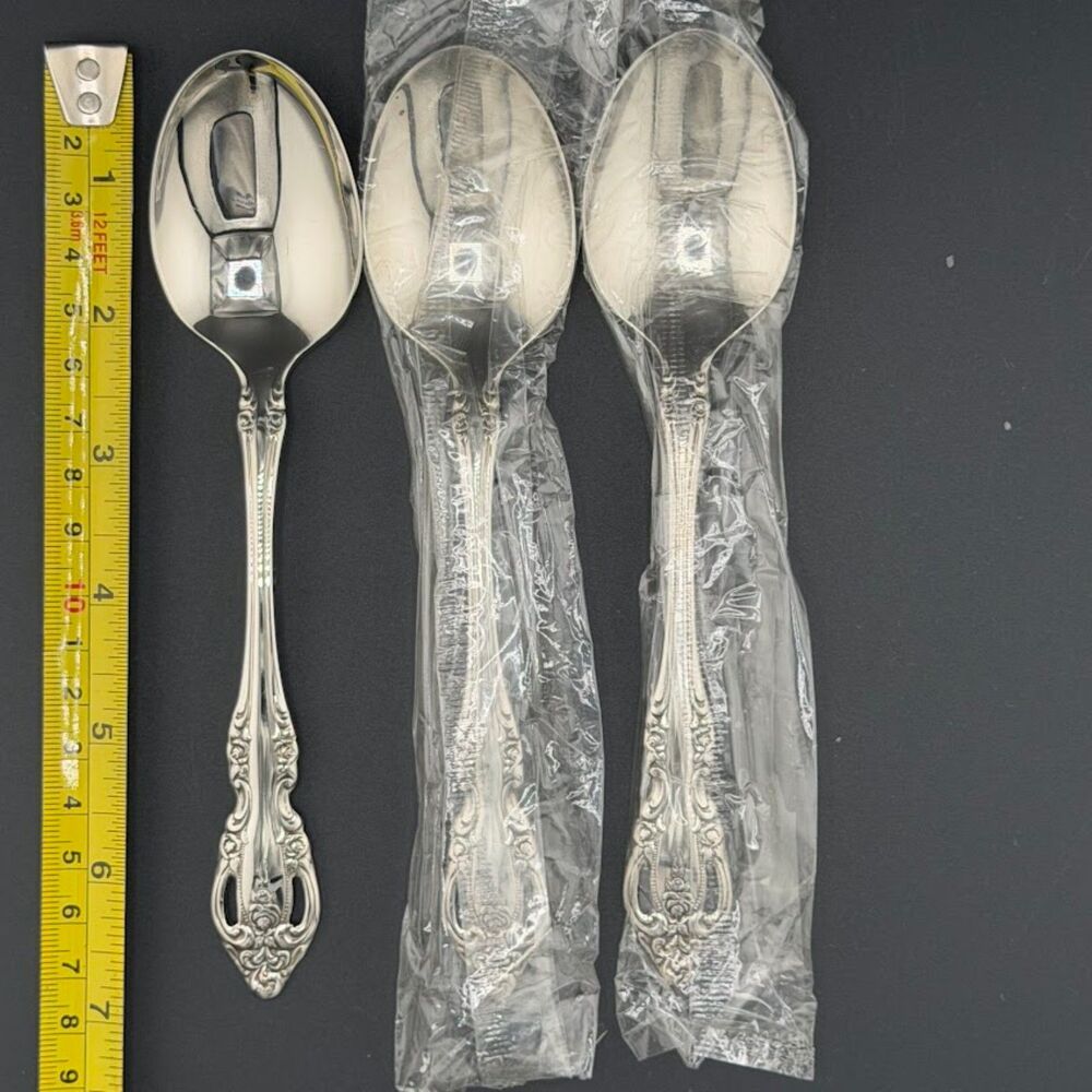 NEW Oneida Brahms Oval Soup Spoons 6 7/8" SET OF THREE